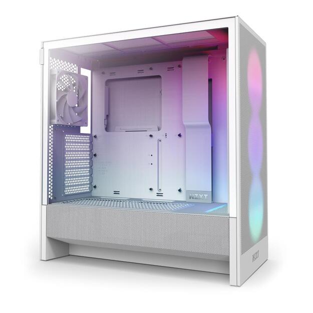CASE MIDITOWER ATX W/O PSU/WHITE H5 FLOW RGB 2024 NZXT 12