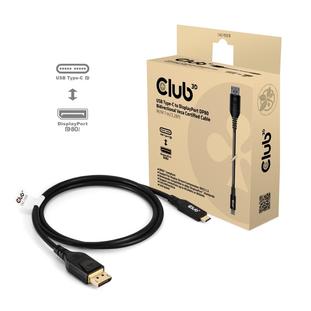 CABLE USB-C TO DP 1M/M/M CAC-1559 CLUB3D
