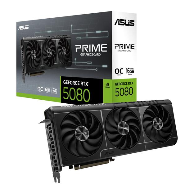Graphics Card|ASUS|NVIDIA GeForce RTX 5080|16 GB|GDDR7|256 bit|PCIE 5.0 16x|1xHDMI|3xDisplayPort|PRIME-RTX5080-O16G 15