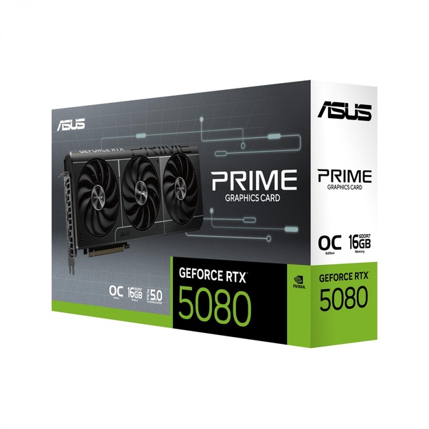Graphics Card|ASUS|NVIDIA GeForce RTX 5080|16 GB|GDDR7|256 bit|PCIE 5.0 16x|1xHDMI|3xDisplayPort|PRIME-RTX5080-O16G