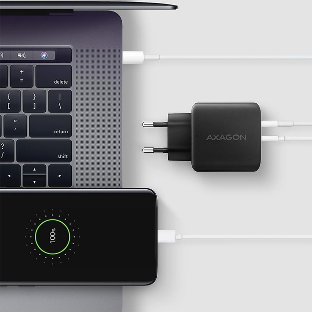 MOBILE CHARGER WALL USB 45W/GAN 2PORT ACU-PQ45 AXAGON