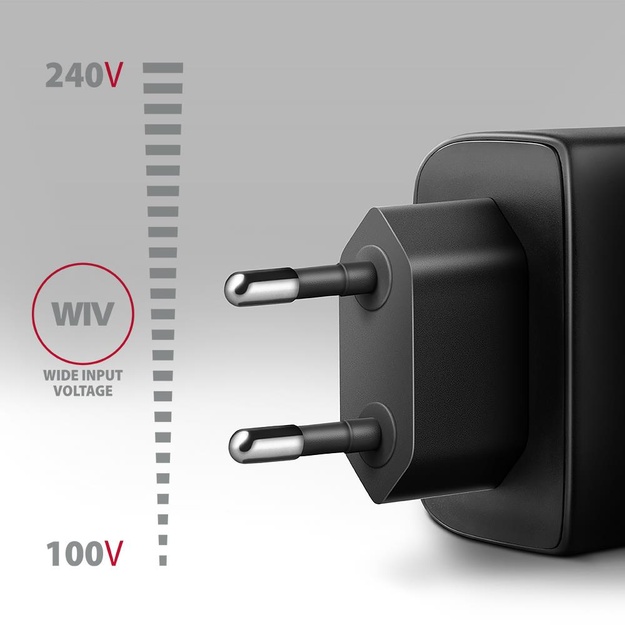 MOBILE CHARGER WALL USB 45W/GAN 2PORT ACU-PQ45 AXAGON