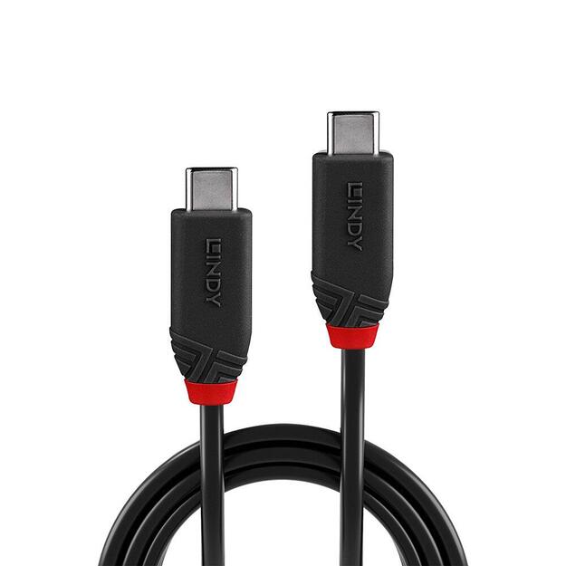 CABLE USB4 240W TYPE C 1M/BLACK LINE 37001 LINDY 1