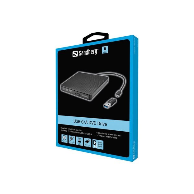 SANDBERG USB-C/A DVD Drive