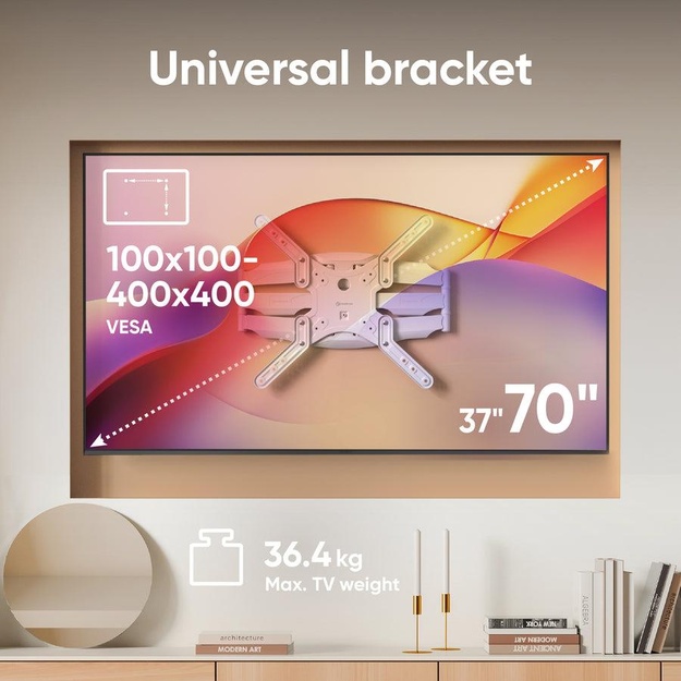 TV SET ACC WALL MOUNT /37-70 /WHITE M5-W ONKRON