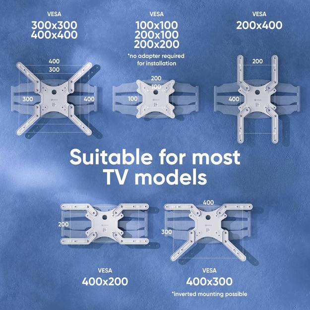 TV SET ACC WALL MOUNT /37-70 /WHITE M5-W ONKRON