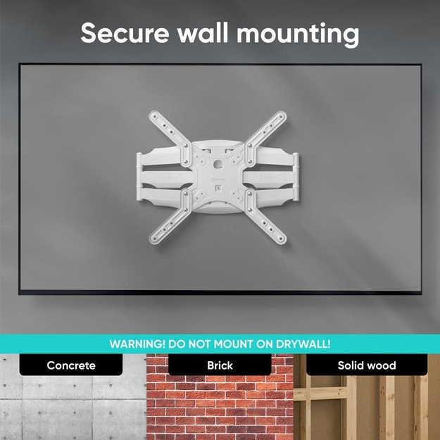 TV SET ACC WALL MOUNT /37-70 /WHITE M5-W ONKRON