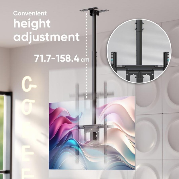 TV SET ACC CEILING MOUNT/32-80  BLACK N1L-B ONKRON