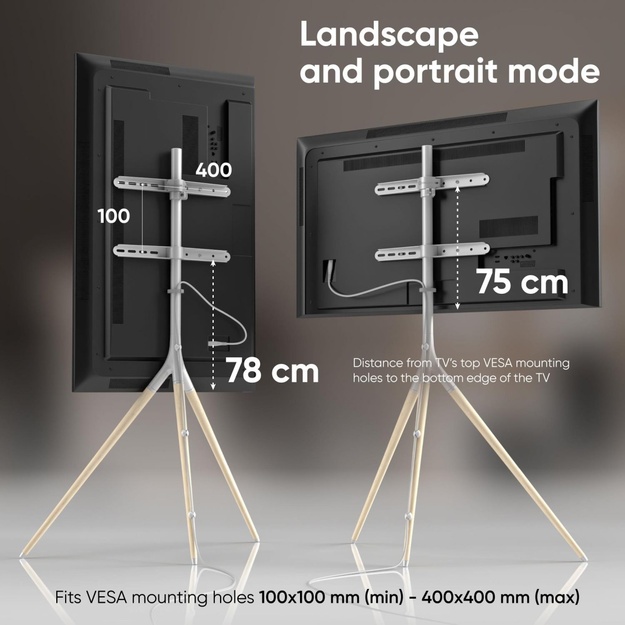 TV SET ACC FLOOR STAND /32-65 /WHITE TS1220-W ONKRON
