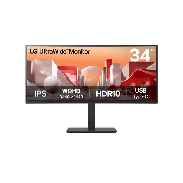 LCD Monitor|LG|34  |3440 x 1440 pixels|Wide Quad HD|Native aspect ratio 21:9|LCD|Curved|34BA75QE-B