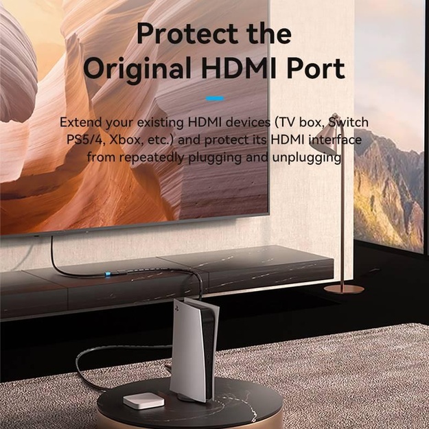 CABLE HDMI MALE/FEMALE 4K/0.5M BLACK AHCBD VENTION