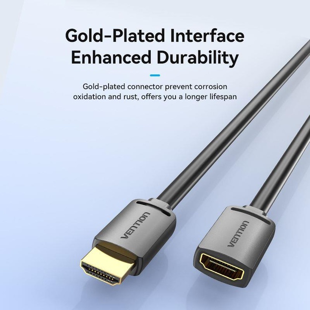 CABLE HDMI MALE/FEMALE 4K/0.5M BLACK AHCBD VENTION