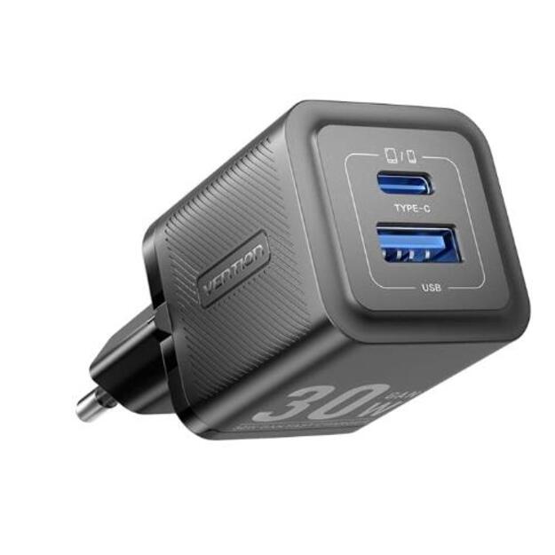 MOBILE CHARGER WALL USB +CABLE/30W 2P TZ-FEQB0-EU-01 VENTION