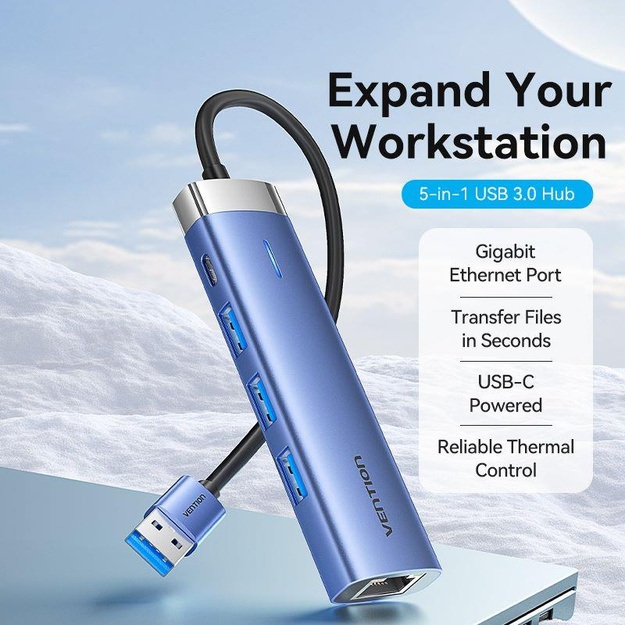 I/O HUB 5-IN-1 USB 3.0/0.15M TGFSB VENTION