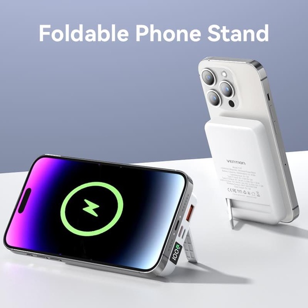 POWER BANK WRL 10000MAH 22.5W/MAGNETIC WHITE FHTW0 VENTION