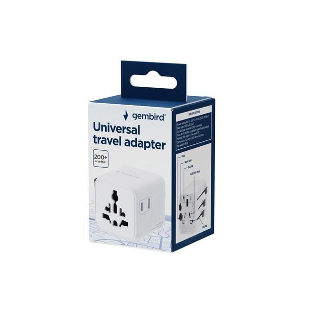 POWER ADAPTER TRAVEL/WHITE TPA-INT-01-W GEMBIRD 5