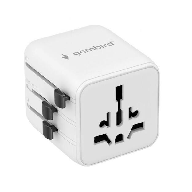 POWER ADAPTER TRAVEL/WHITE TPA-INT-01-W GEMBIRD 1
