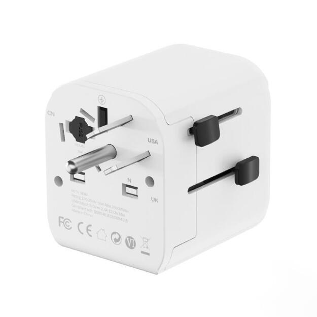 POWER ADAPTER EU TO UNIV. 12W/WHT TPA-EU2A12-01-W GEMBIRD 3