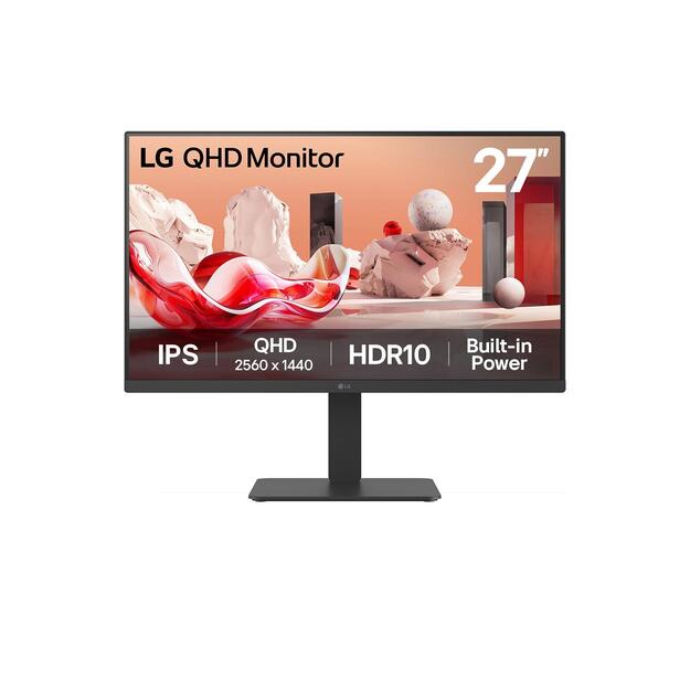 LCD Monitor|LG|27  |2560 x 1440 pixels|Quad HD|Native aspect ratio 16:9|LCD|Flat|27BA54QB-B