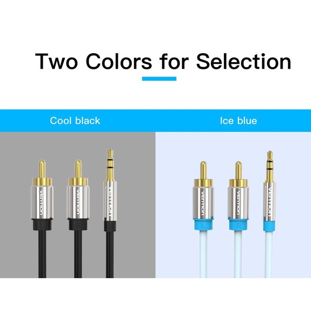 CABLE AUDIO 3.5MM TO 2XRCA/2M BCFBH LINDY