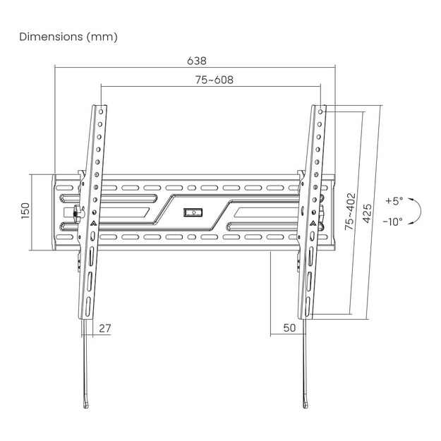 TV SET ACC WALL MOUNT 37-86 /WM-86T-01 GEMBIRD