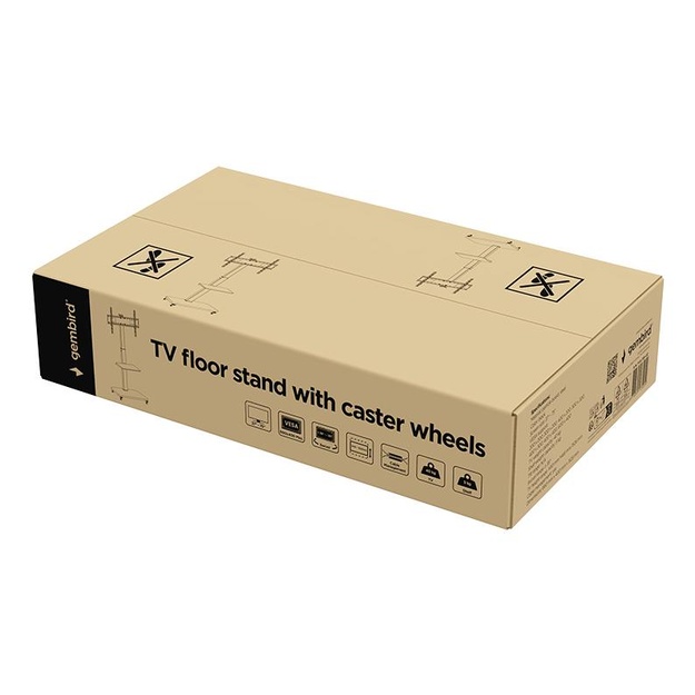 TV SET ACC FLOOR STAND 37-75 /BLACK TVS-75S-02 GEMBIRD