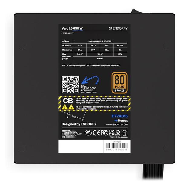 Power Supply|ENDORFY|ATX|PC|200 - 240 V|650 W|EY7A015 8