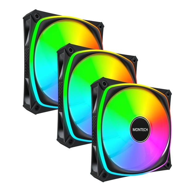 CASE FAN 120MM/AX120 PRO BLACK 3 IN 1 MONTECH