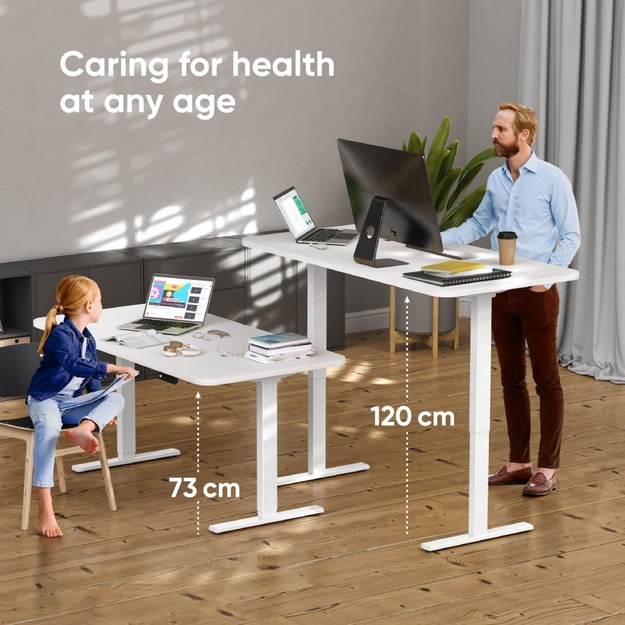 DESK FRAME MOTORISED/WHITE CDF222E-W ONKRON