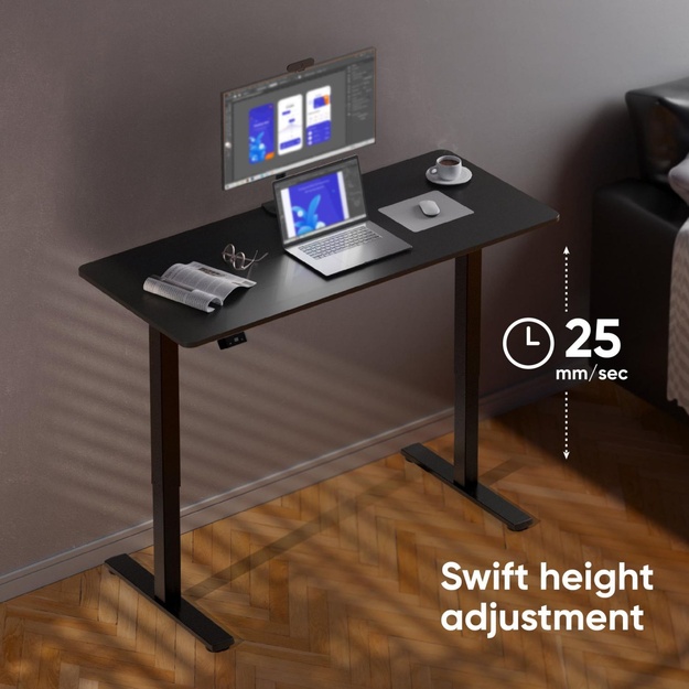 DESK MOTORISED/BLACK WDT221E-B ONKRON