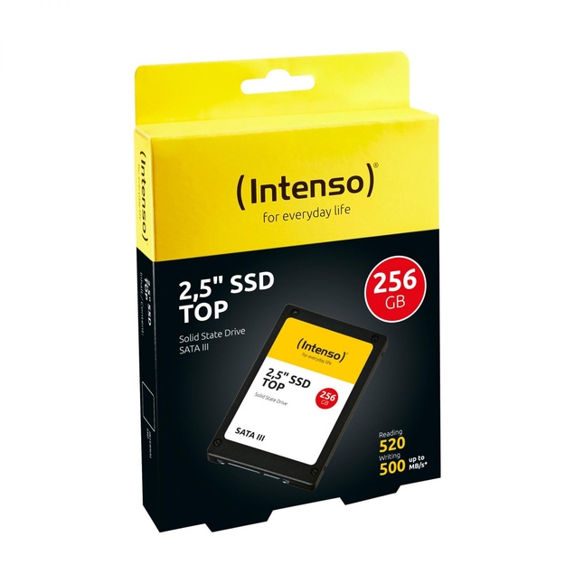 SSD|INTENSO|256GB|SATA 3.0|SLC|Write speed 500 MBytes/sec|Read speed 520 MBytes/sec|2,5 |3812440