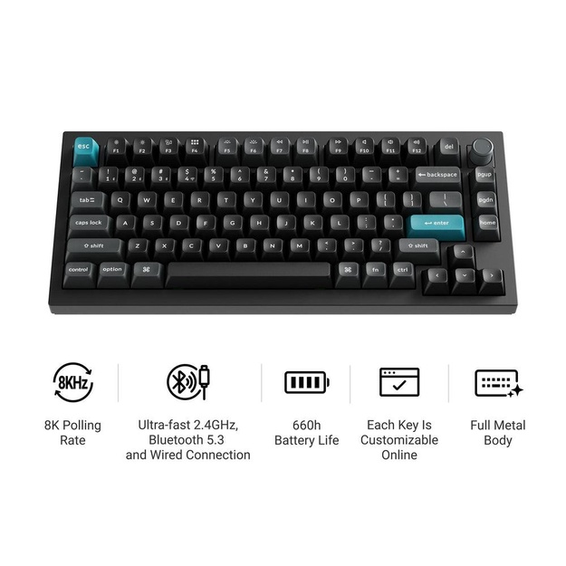 KEYBOARD WRL Q1 ULTRA/BLACK Q1U-M3 KEYCHRON