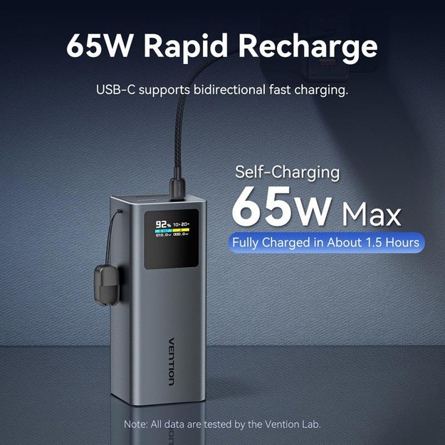 POWER BANK USB 20000MAH 100W/FKCH0 VENTION