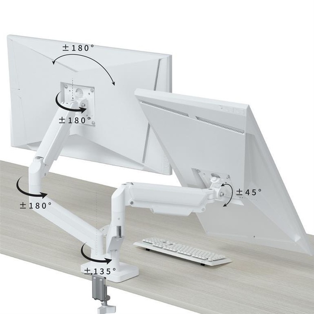 DISPLAY ACC MOUNTING ARM/DBL 17-32  MA-DA2-06-W GEMBIRD