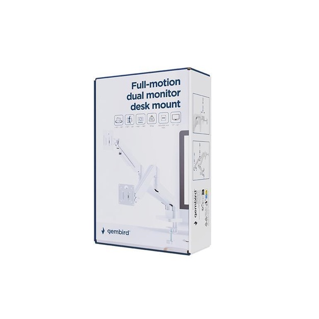 DISPLAY ACC MOUNTING ARM/DBL 17-32  MA-DA2-06-W GEMBIRD