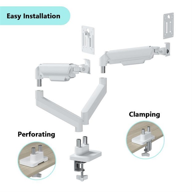 DISPLAY ACC MOUNTING ARM/DBL 17-32  MA-DA2-06-W GEMBIRD