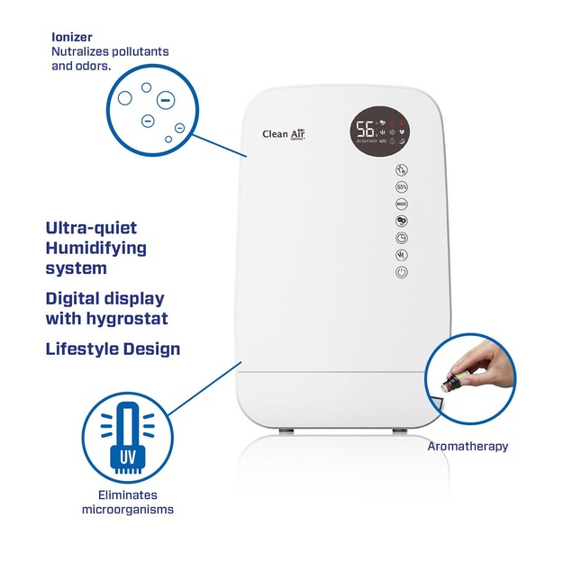 HUMIDIFIER WITH IONIZER/CA-607W CLEAN AIR OPTIMA