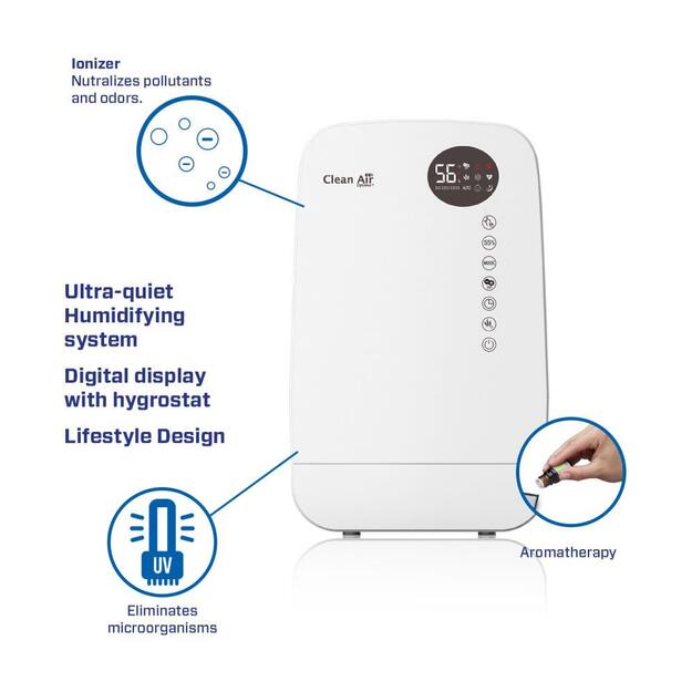HUMIDIFIER WITH IONIZER/CA-607W CLEAN AIR OPTIMA