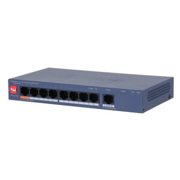 Switch|DAHUA|CS4009-8ET1GT-60|Switch type Managed|Switch layer L2|9xRJ-45 ports|RJ-45 Ports Type Gigabit Ethernet (10/100/1000)|8xFast Ethernet (copper) ports quantity|1xGigabit Ethernet (copper) ports quantity|Power over Ethernet (PoE) Yes|CS4009-8ET1GT-