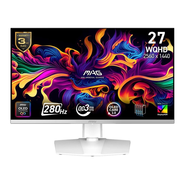 Monitor|MSI|26.5  |2560 x 1440 pixels|Wide Quad HD|Native aspect ratio 16:9|QD-OLED|Flat|MAG272QPWQD-OLEDX28