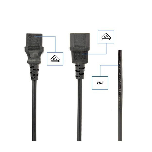 CABLE POWER C13 TO C14 1.8M/PC-189-075-1.8M GEMBIRD