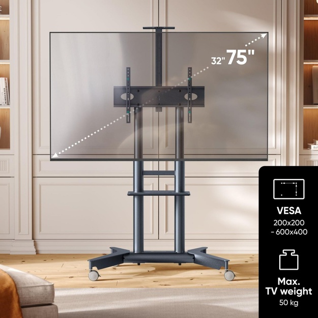TV SET ACC MOBILE STAND/32-75 /GRAPHITE TS1571-G ONKRON