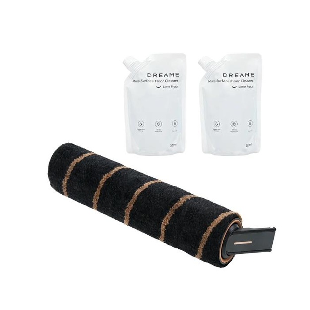 Vacuum Cleaner Accessory|DREAME|Soft Brush Roller*1+ Multi-Surface Floor Cleaner 300ml*2|Model VFBA|For  R20, V18, Z10, Z30|VFBA