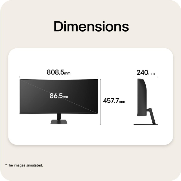 LCD Monitor|LG|34  |3440 x 1440 pixels|UltraWide Quad HD|Native aspect ratio 21:9|LCD|Curved|34U601B-B