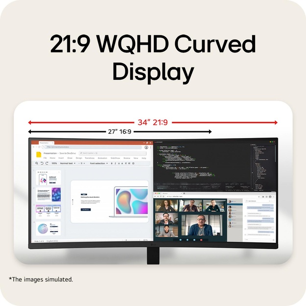 LCD Monitor|LG|34  |3440 x 1440 pixels|UltraWide Quad HD|Native aspect ratio 21:9|LCD|Curved|34U601B-B