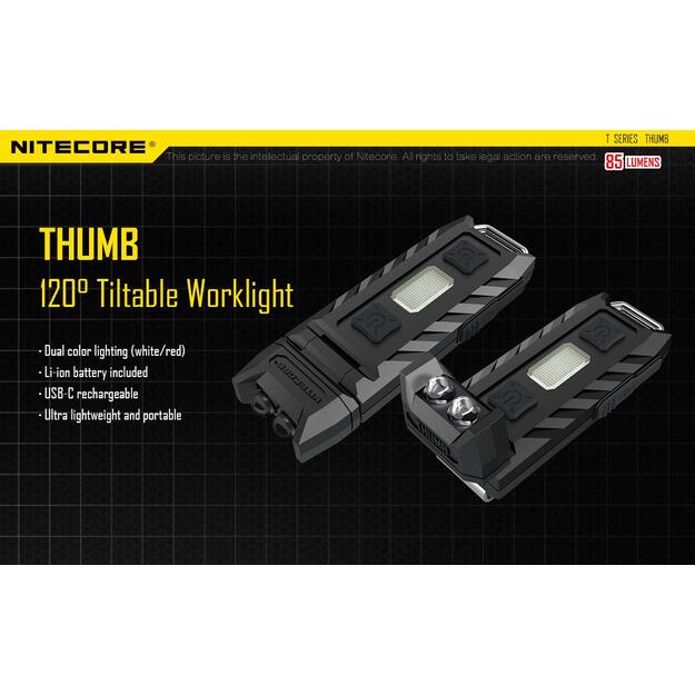Žibintuvėlis T SERIES 85 LUMENS/THUMB NITECORE 6