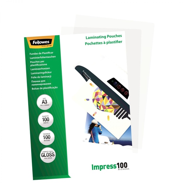 Laminavimo vokelis GLOSSY/A3 100 100PCS 5351205 FELLOWES