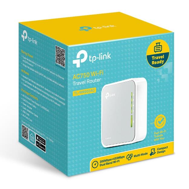 Maršrutizatorius TP-LINK 733 Mbps USB 2.0 1x10 100M TL-WR902AC
