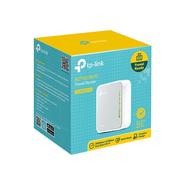 Maršrutizatorius TP-LINK 733 Mbps USB 2.0 1x10 100M TL-WR902AC