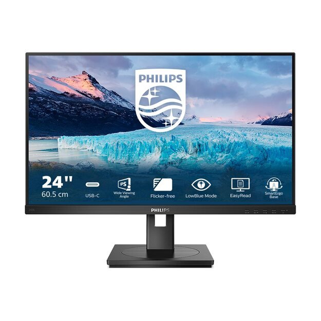 Monitorius PHILIPS 243S1/00 23.8inch FHD IPS 250 cd/m2 USB-C DP HDMI